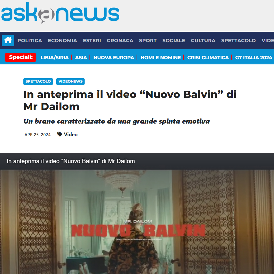 Anteprima video Mr Dailom su Aska news