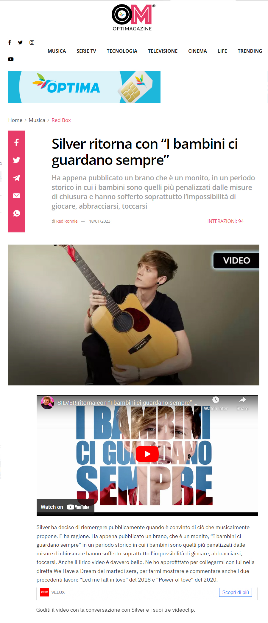 Silver su Optimagazine (19-01-2023)